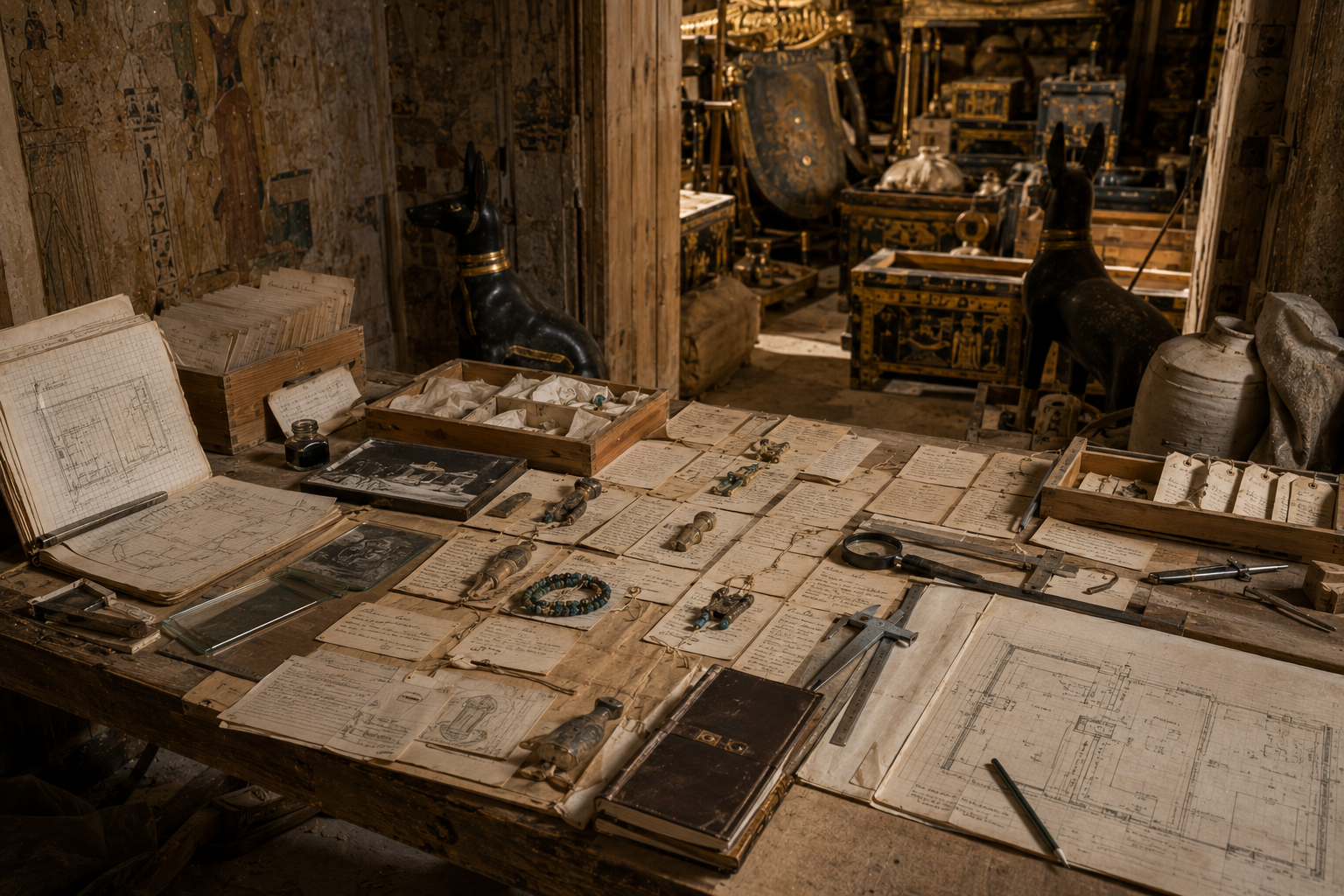 Howard Carter's documentation system for objects from Tutankhamun's tomb