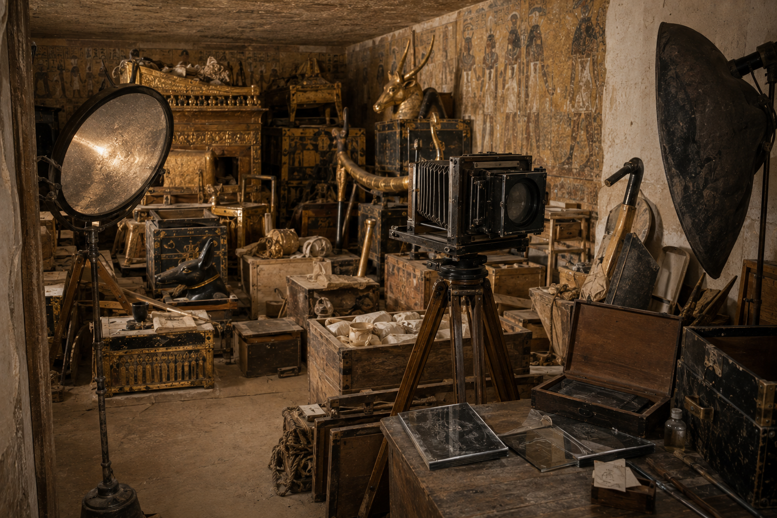 Large-format camera used to document Tutankhamun's tomb during the excavation